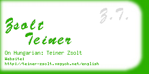 zsolt teiner business card